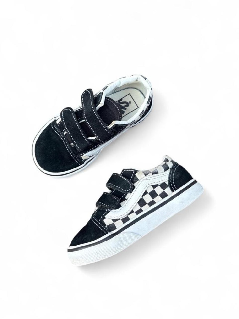 Vans Toddler Old Skool V Checkerboard Sneakers – Size 7